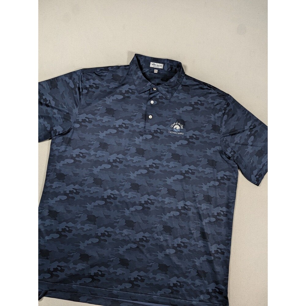 Peter Millar Teeth of the Dog Casa de Campo Polo Camo Shirt XXL Summer Comfort